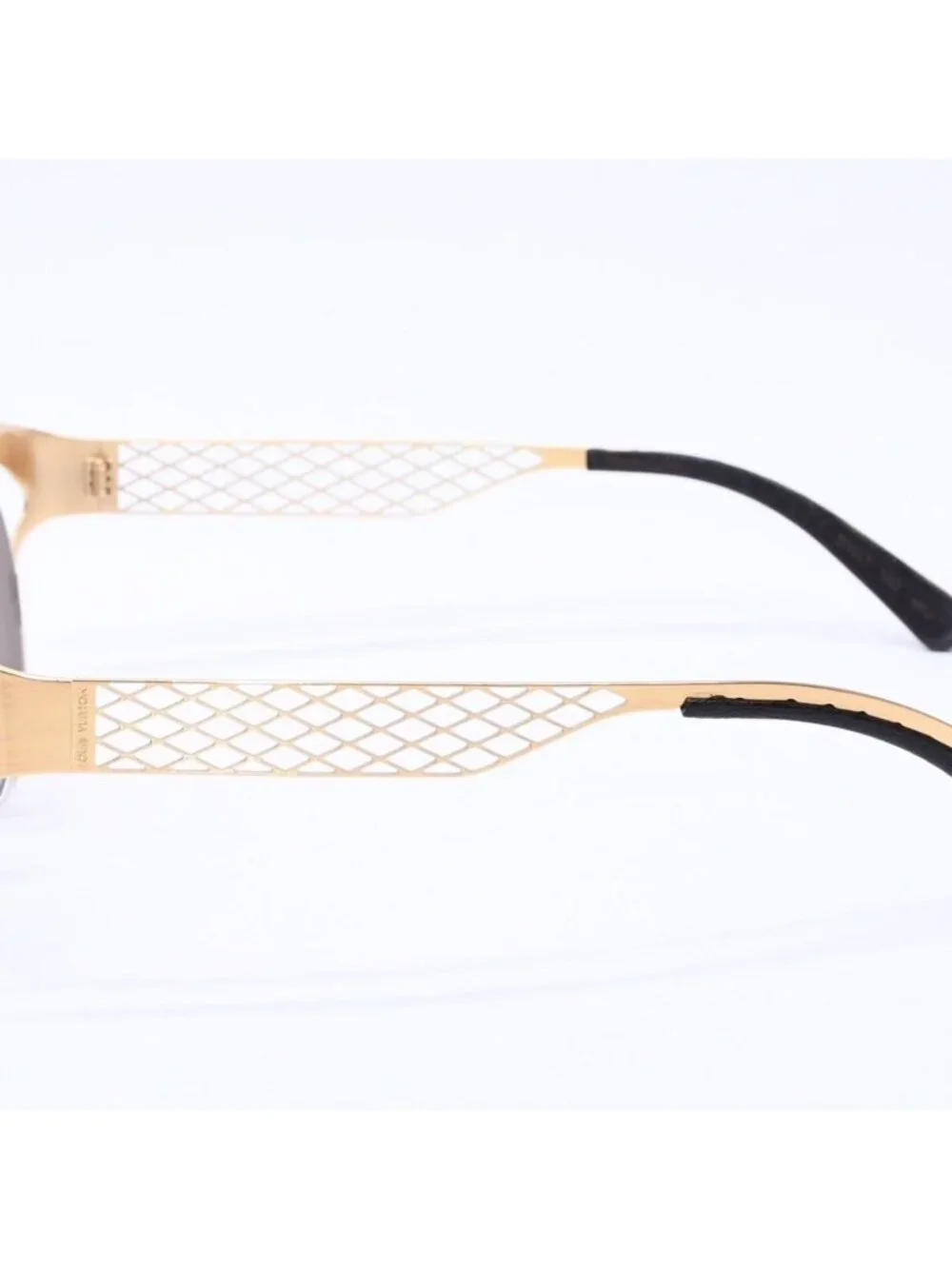 Louis Vuitton Sunglasses Leather Gold Eyewear